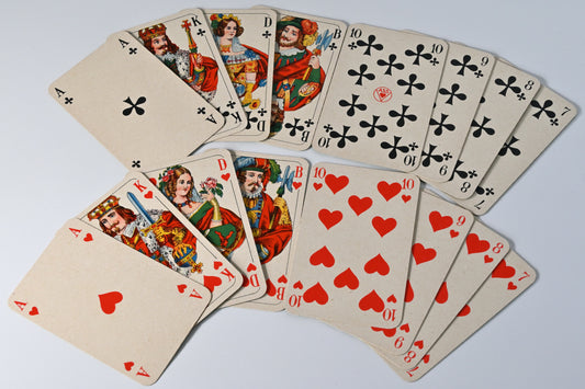 Skatspiel – Altenburger Spielkarten, Skat Karte Nr. 50, französisches Blatt, Einzelstück – 1940er Jahre