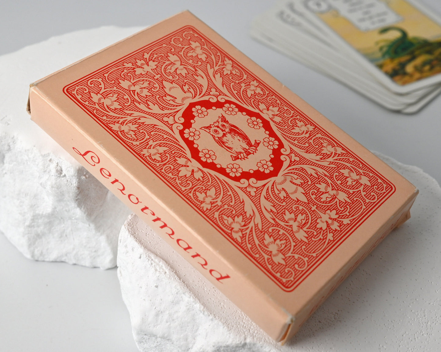 Vintage Lenormand Fortune Telling Cards Lemona with Verses, J. M. Müller & Cie, Vintage Oracle Deck, Unique Piece, 1970s