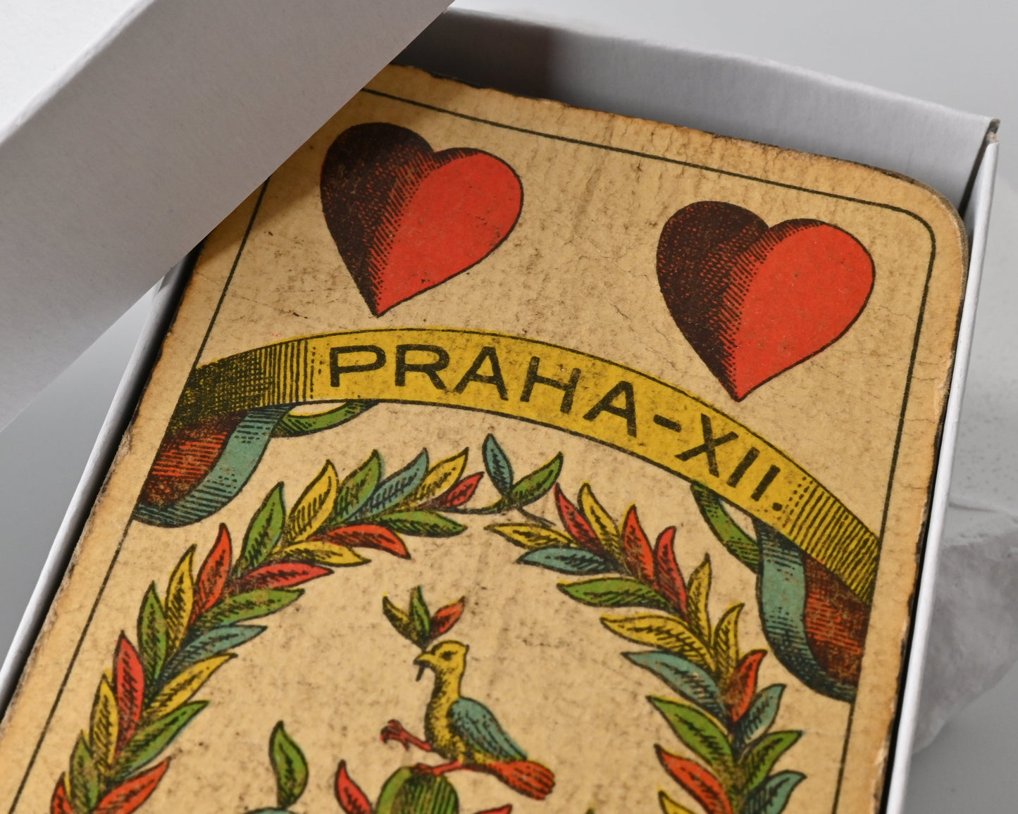 Vintage Skat Playing Cards – Ferd. Piatnik & Söhne, Bohemian / Prague Pattern, German-Suited Deck, One-of-a-Kind – ca. 1920s