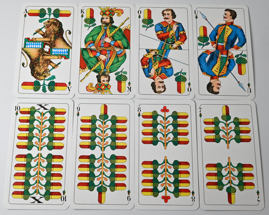 Skatspiel – Altenburger Spielkarten DDR, fränkisches Doppelbild, deutsches Blatt, Einzelstück – 1980er Jahre