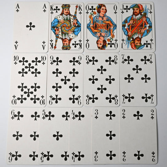 Vintage Kartenspiel Set in Holzbox – Altenburger Spielkarten, 2 Decks für Rommé, Bridge, Poker, Canasta, Einzelstück, 1970er Jahre