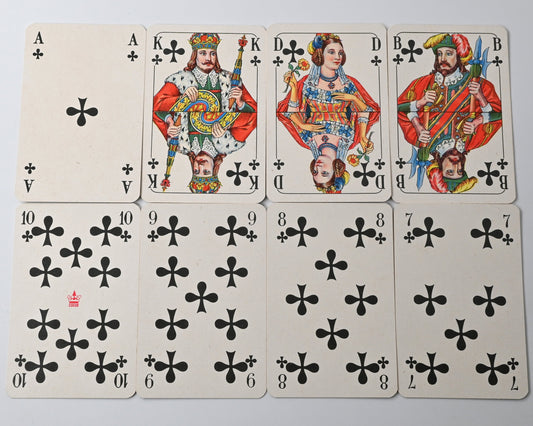 Skatspiel, Altenburger Spielkartenfabrik - DDR, Klub Karte Nr 9R, französisches Blatt, Einzelstück, 1970er Jahre