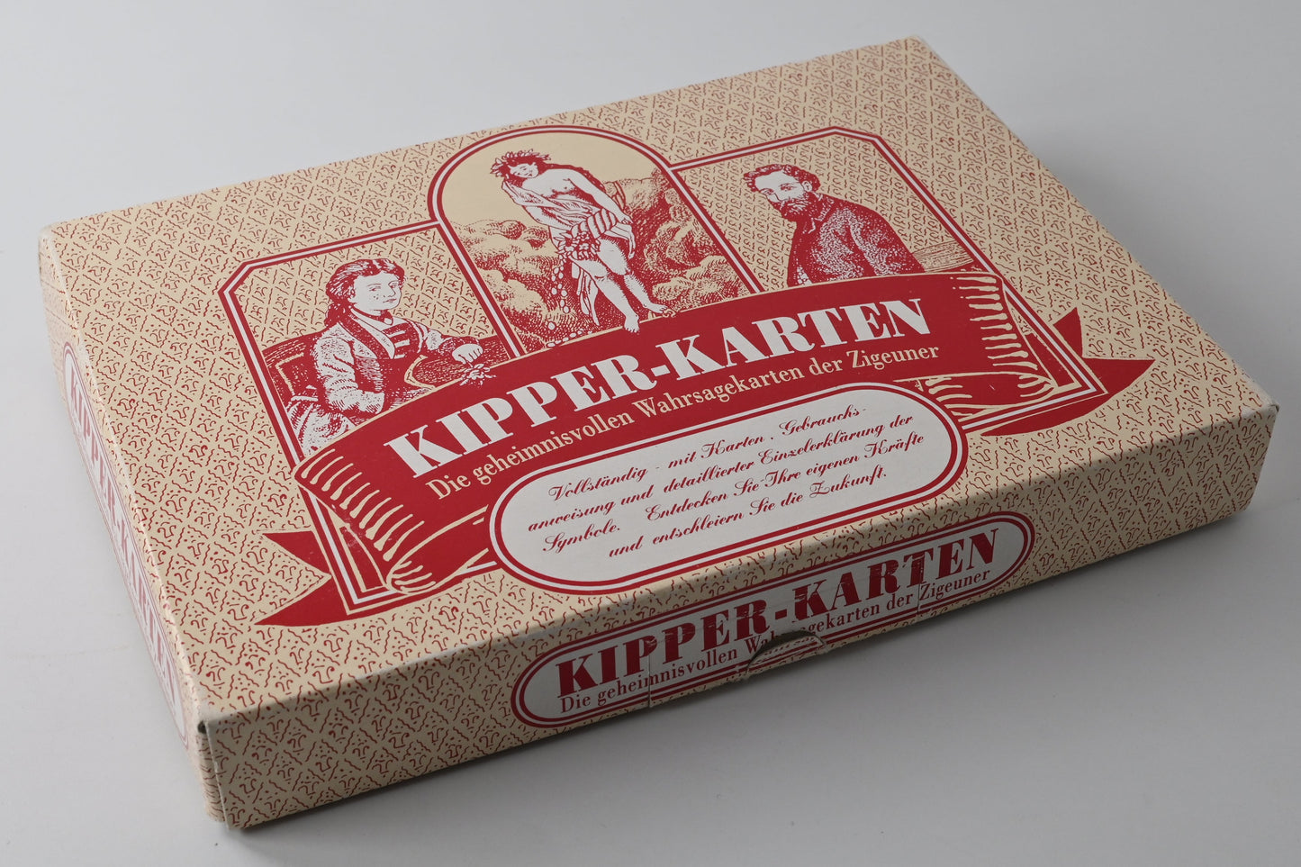 Kipperkarten Wahrsagekarten Set, Original Kipper - 36 Blatt, mit Buch und zusaetzlichem Band II, Orakelkarten, Einzelstück, 1990er Jahre