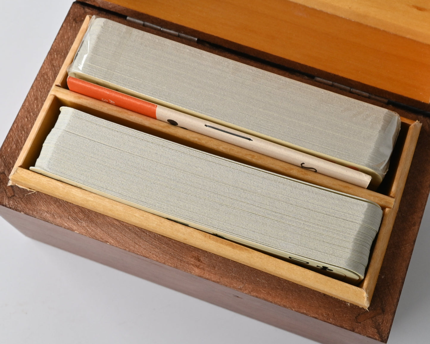 Playing Card Set in Wooden Box – Altenburger Kaiserkarte Reprint, Rummy, Poker, Canasta, Bridge Double Deck with Instructions, One-of-a-Kind – 1960s