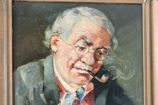 Antikes Ölgemälde „Beim Kartenspiel“ – signiert B. Schneider, deutsche Genremalerei im Prunkrahmen, 1920er Jahre
