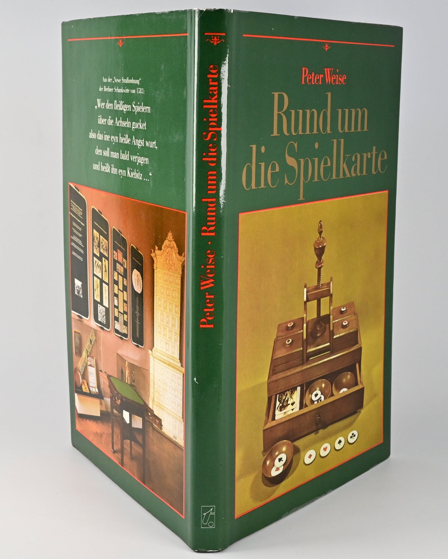 Spielkarten Buch DDR – „Rund um die Spielkarte“, Nachschlagewerk & Ratgeber, Hardcover, Einzelstück – 1980er Jahre