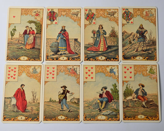 Piatnik Fortune Telling Cards, Le Jeu du Destin Antique, Oracle Cards with Booklet, One of a Kind, 1980s