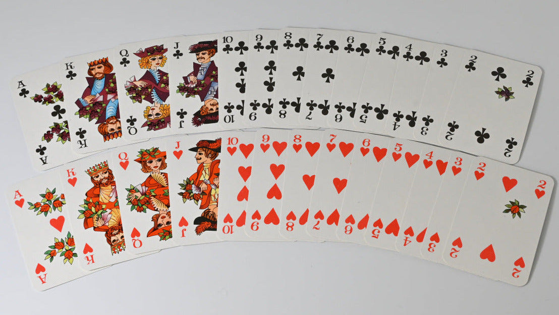 Patience Kartenspiel, Altenburger Spielkarten DDR, französisches Blatt, Einzelstück, 1960er Jahre