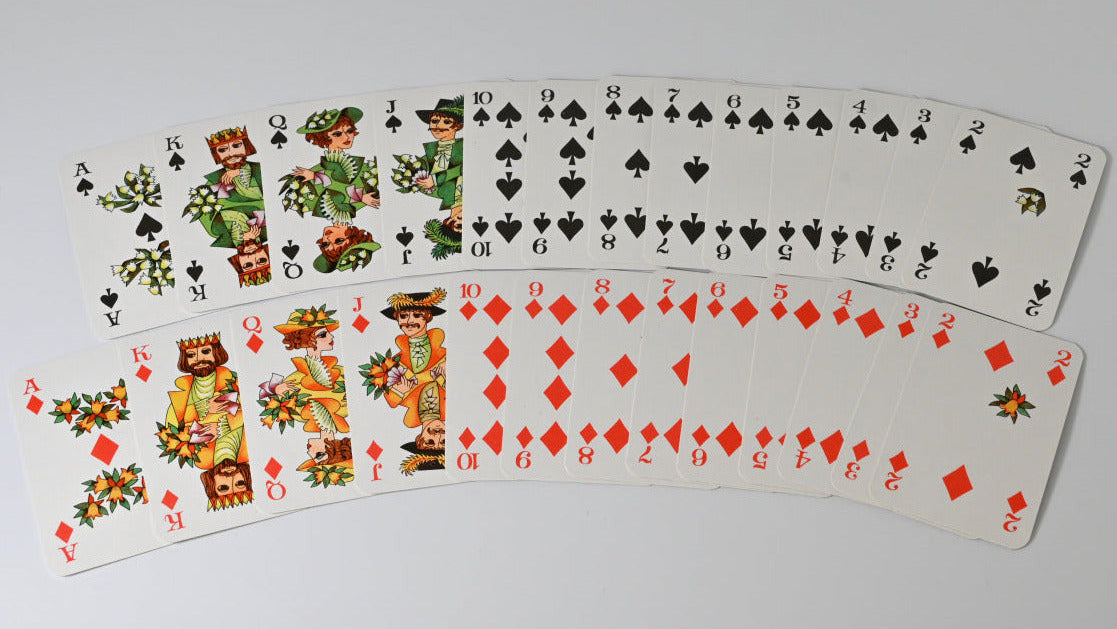 Patience Kartenspiel, Altenburger Spielkarten DDR, französisches Blatt, Einzelstück, 1960er Jahre