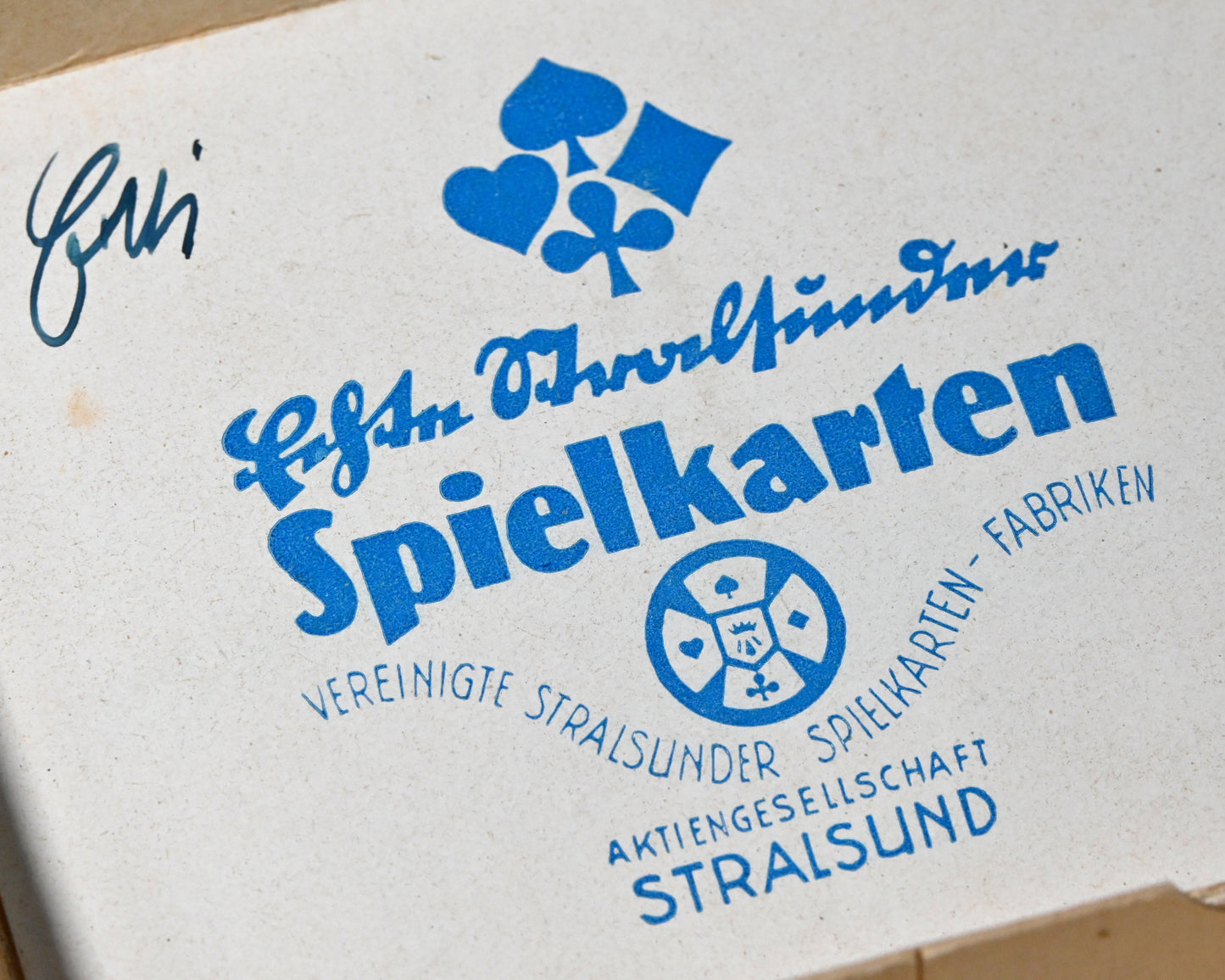 Salon-Patience Nr. 182 – Vereinigte Stralsunder Spielkarten-Fabriken, Goldschnitt, Steuerstempel Nr. 4, Einzelstück – 1920er Jahre