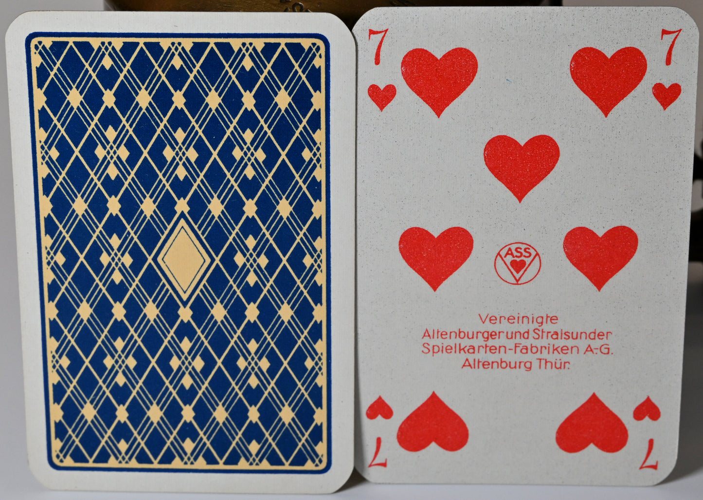 Vintage Skat Playing Cards, Altenburg Luxury Deck, Gold Edges, French Suits, Original Box, Single Item, 1940s