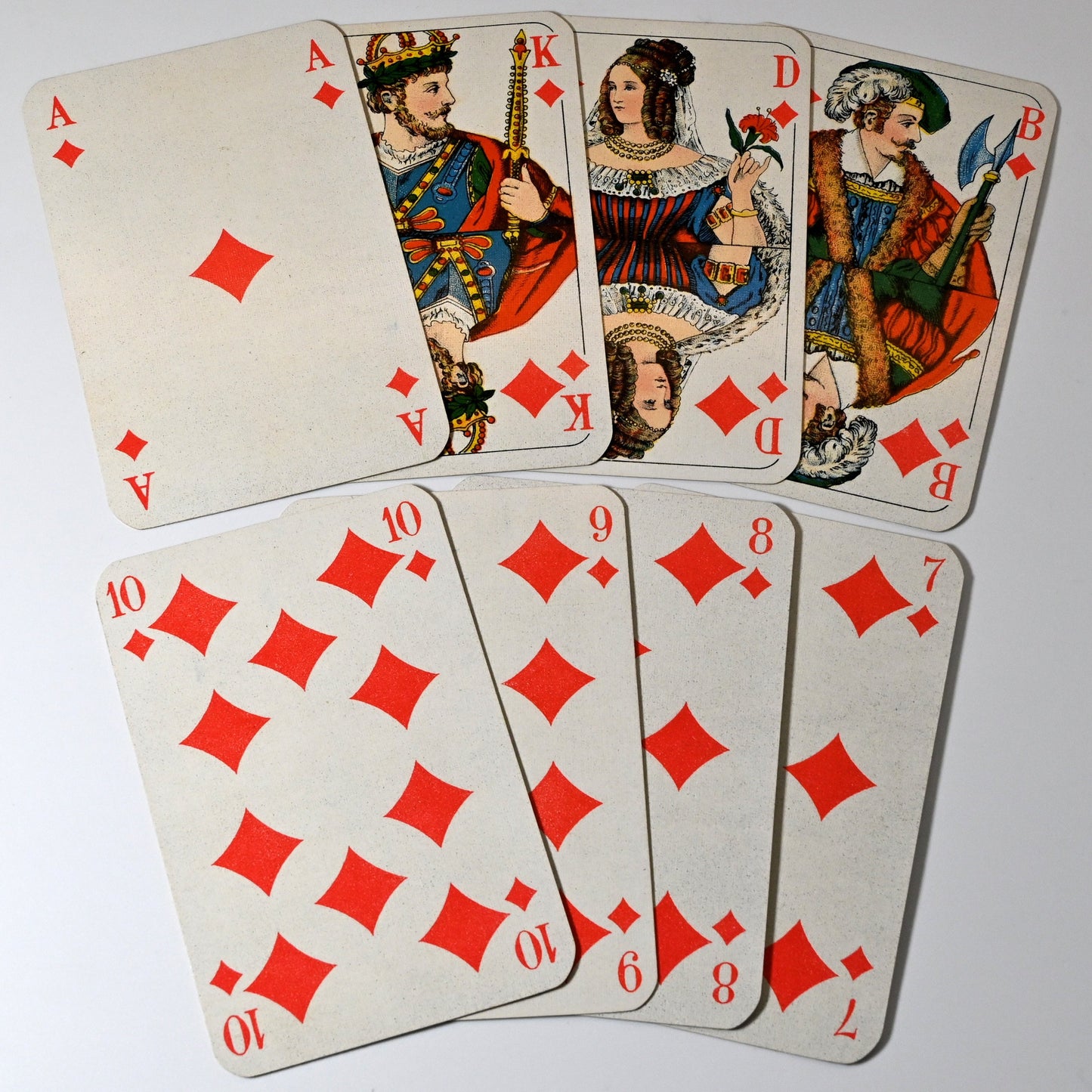 Vintage Skat Playing Cards, Altenburg Luxury Deck, Gold Edges, French Suits, Original Box, Single Item, 1940s