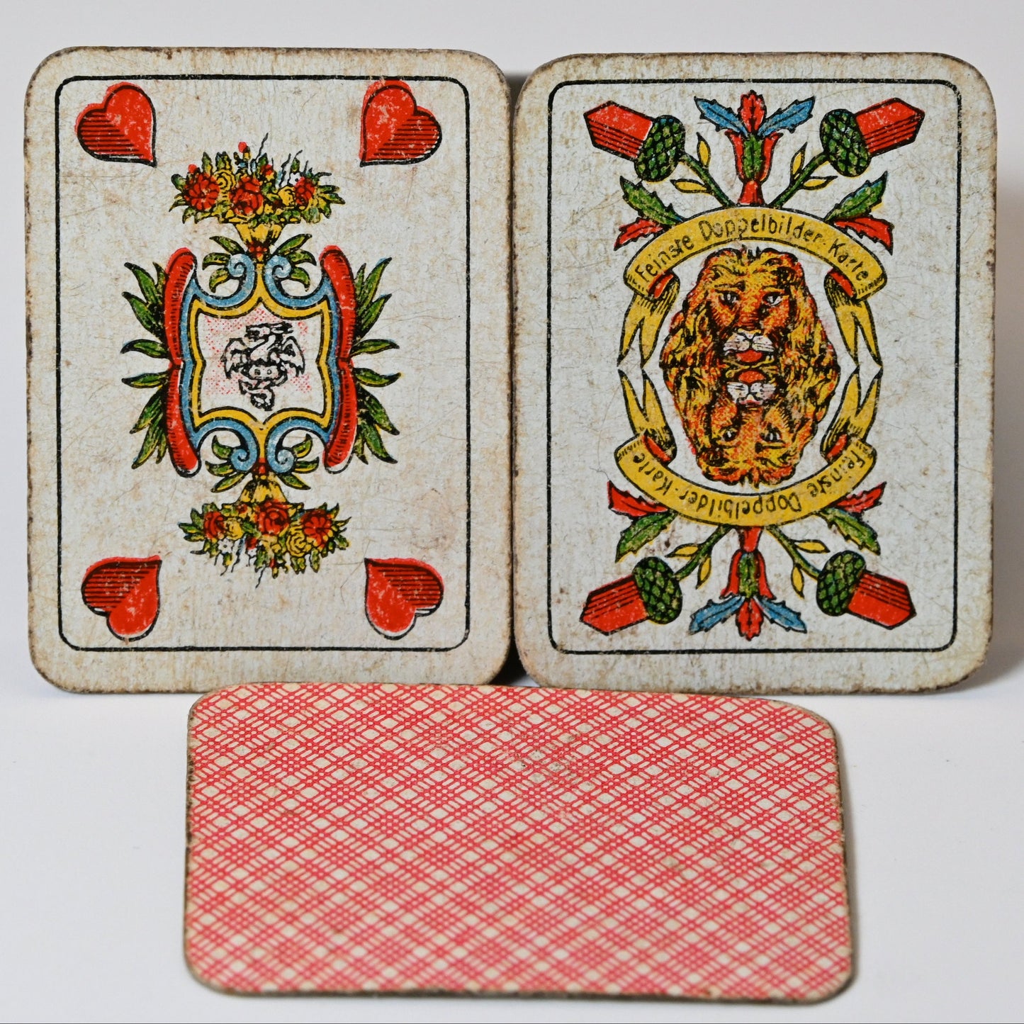 Miniature Skat Deck, B. Dondorf Frankfurt, German Pattern, Finest Double-Headed Cards, in Tin Box, One-of-a-Kind, 1930s