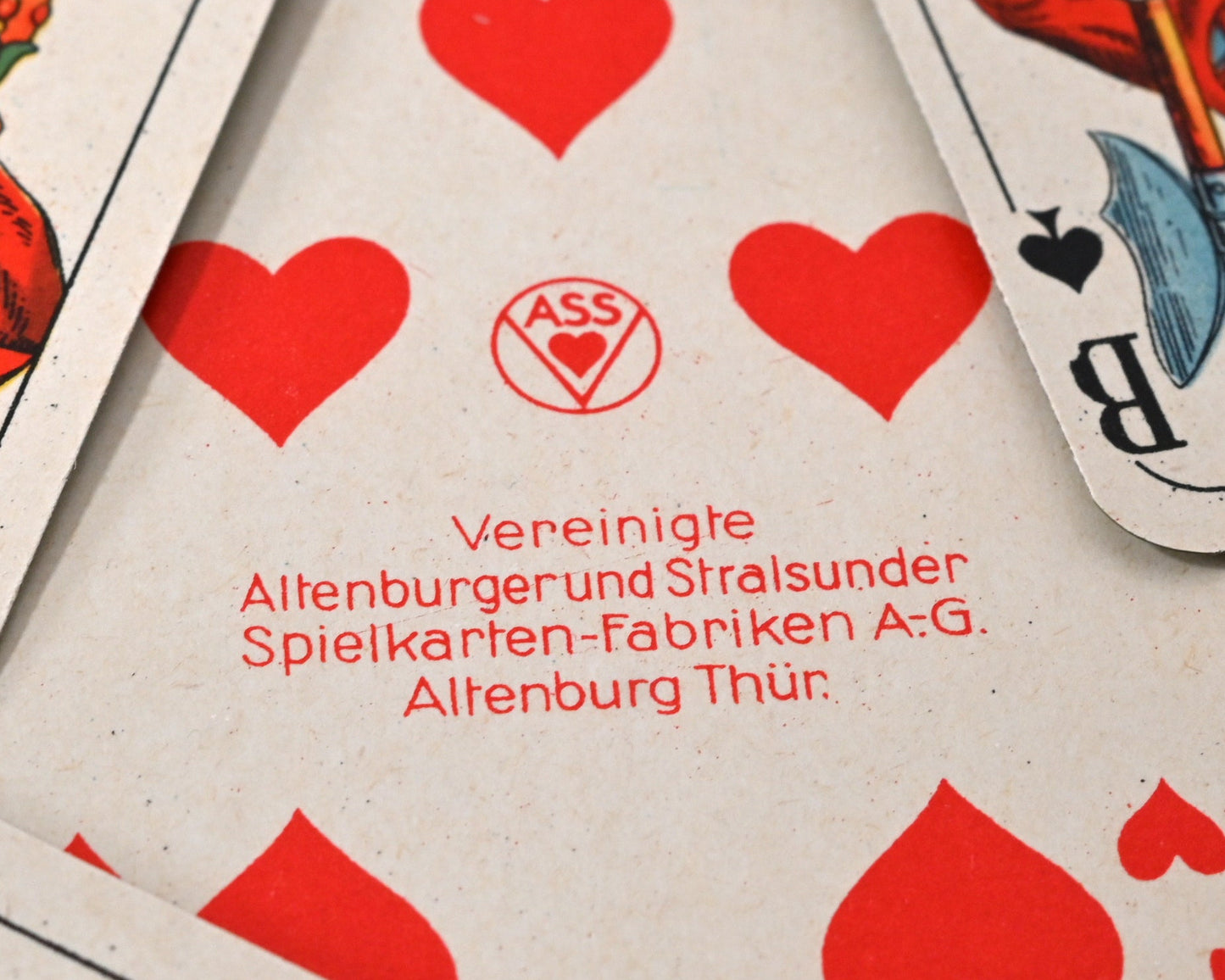 Skat game, Skat Card No. 39, Altenburg playing cards, French-suited deck, unique piece, 1940s.