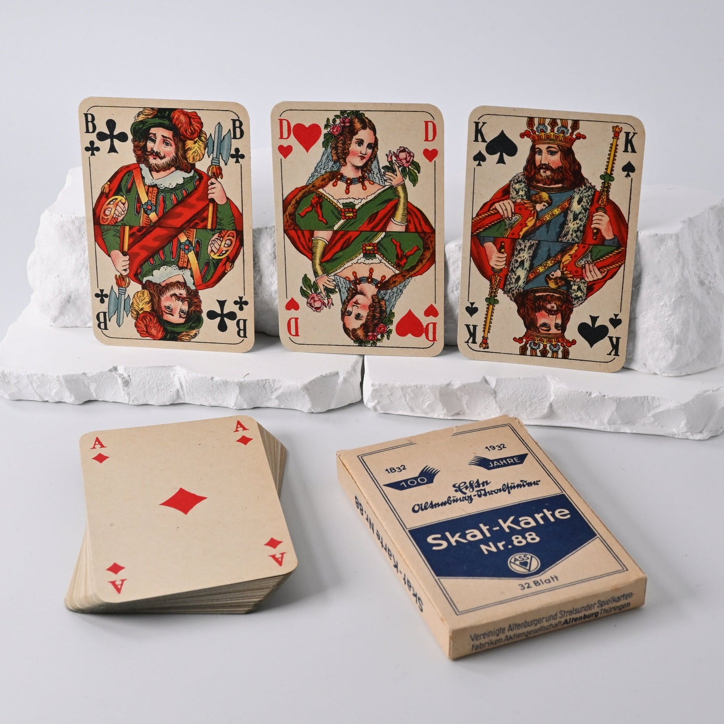 Skatspiel, Skat Karte Nr. 88, Altenburger Spielkarten, französisches Blatt, Einzelstück,  1940er Jahre