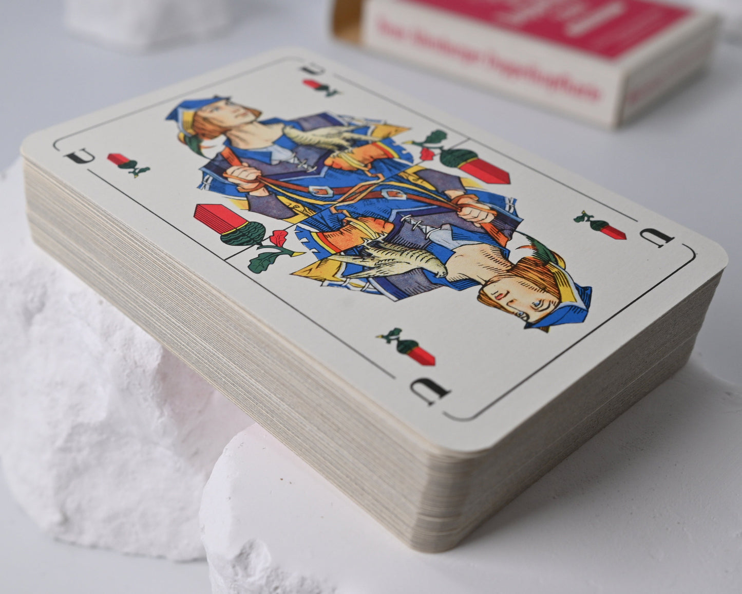 Vintage Doppelkopf Playing Cards, Altenburger DDR, German Pattern, Walter Krauss Design, Single Item, 1960s