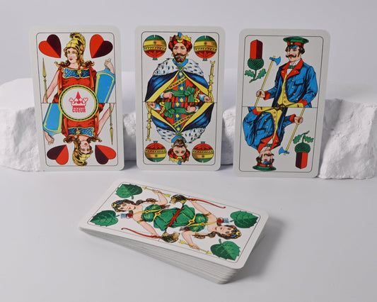 Skatspiel DDR – Altenburger Spielkarten, Hallisches Bild, deutsches Blatt, Einzelstück – 1980er Jahre