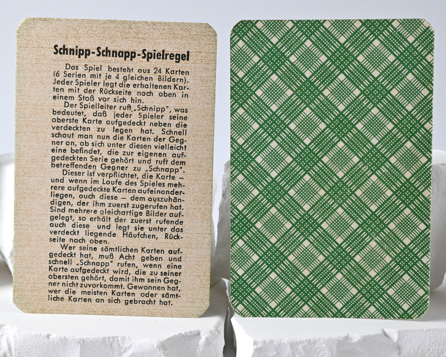 Quartet Card Game, Schnipp Schnapp  – Vintage Children’s Card Game, Antique Toy, Complete Set – 1940s