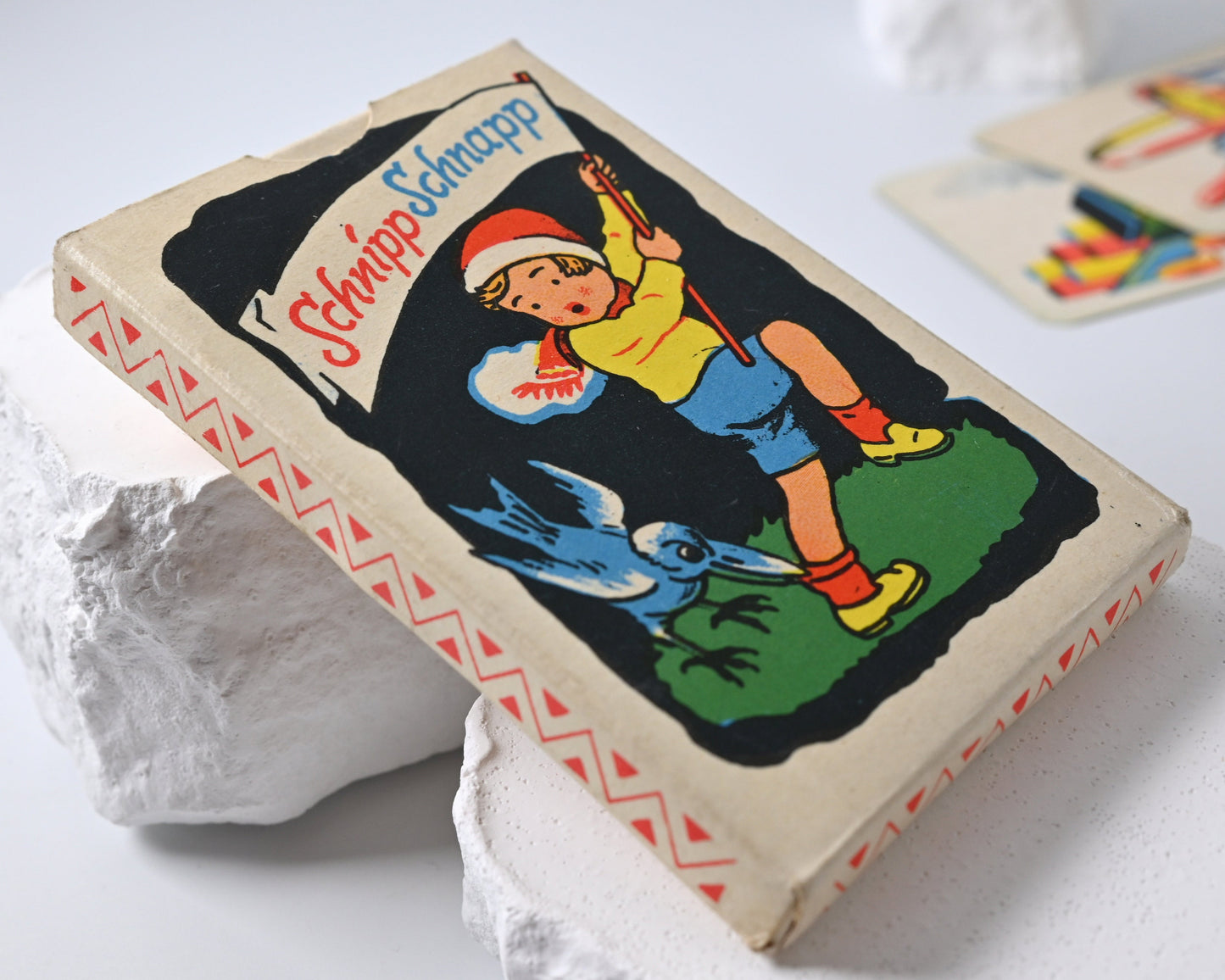 Quartet Card Game, Schnipp Schnapp  – Vintage Children’s Card Game, Antique Toy, Complete Set – 1940s