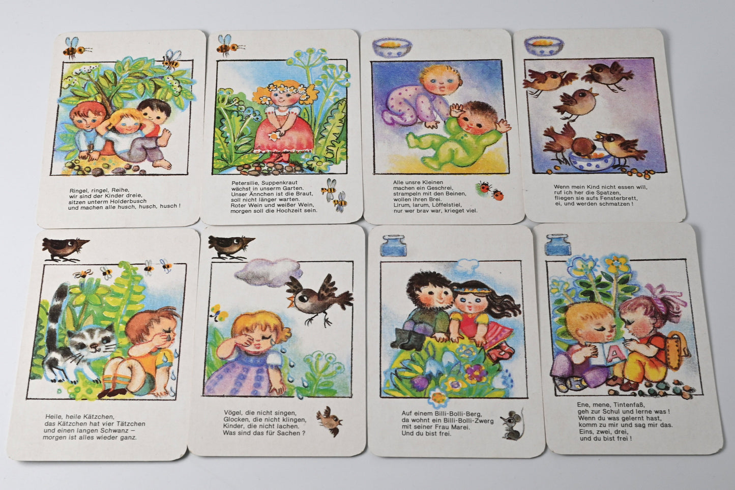 Quartettspiel – Kinderreime, Altenburger Spielkarten DDR, Einzelstück – 1980er Jahre