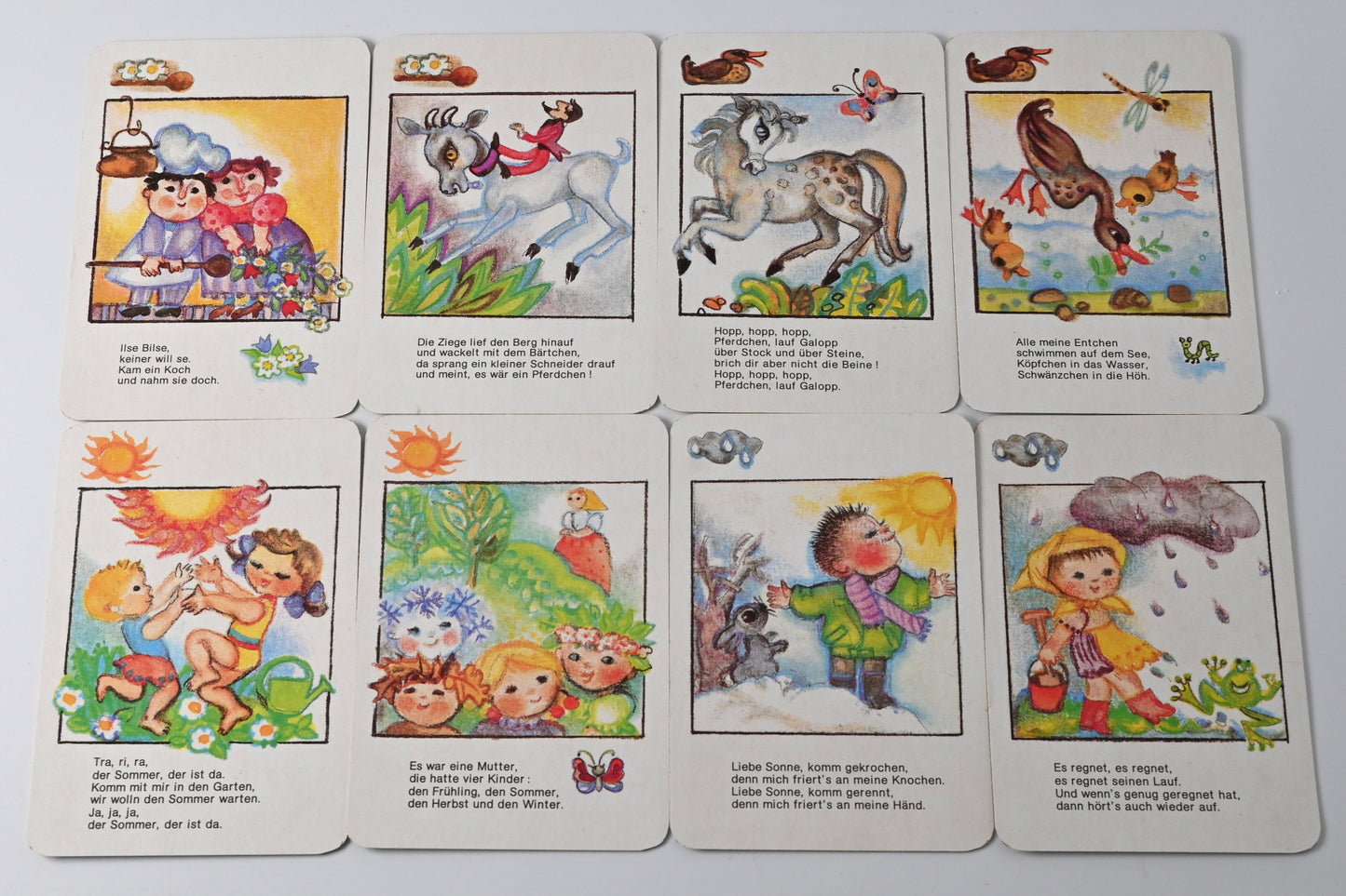 Quartettspiel – Kinderreime, Altenburger Spielkarten DDR, Einzelstück – 1980er Jahre