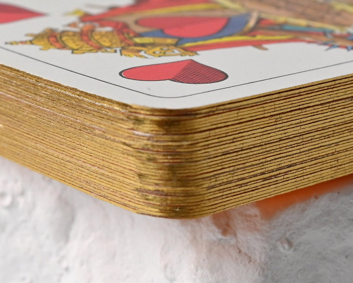 Skat Deck DDR – Altenburger Playing Cards, German Suited, Gilt Edges, Leather Case, One of a Kind – 1970s