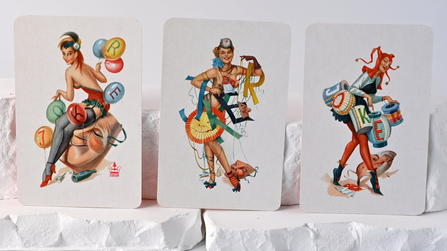Pin-Up Playing Cards, Altenburger Vintage Deck, Sweetheart Design by Walter Krauss, Poker, Bridge, Canasta, 1970s