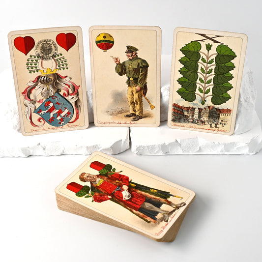 Altenburger Skatspiel 1897 – Leipziger Skat-Karte mit Goldecken, deutsches Blatt, Carl Schneider & Co., 32 Blatt, Einzelstück – 1890er Jahre