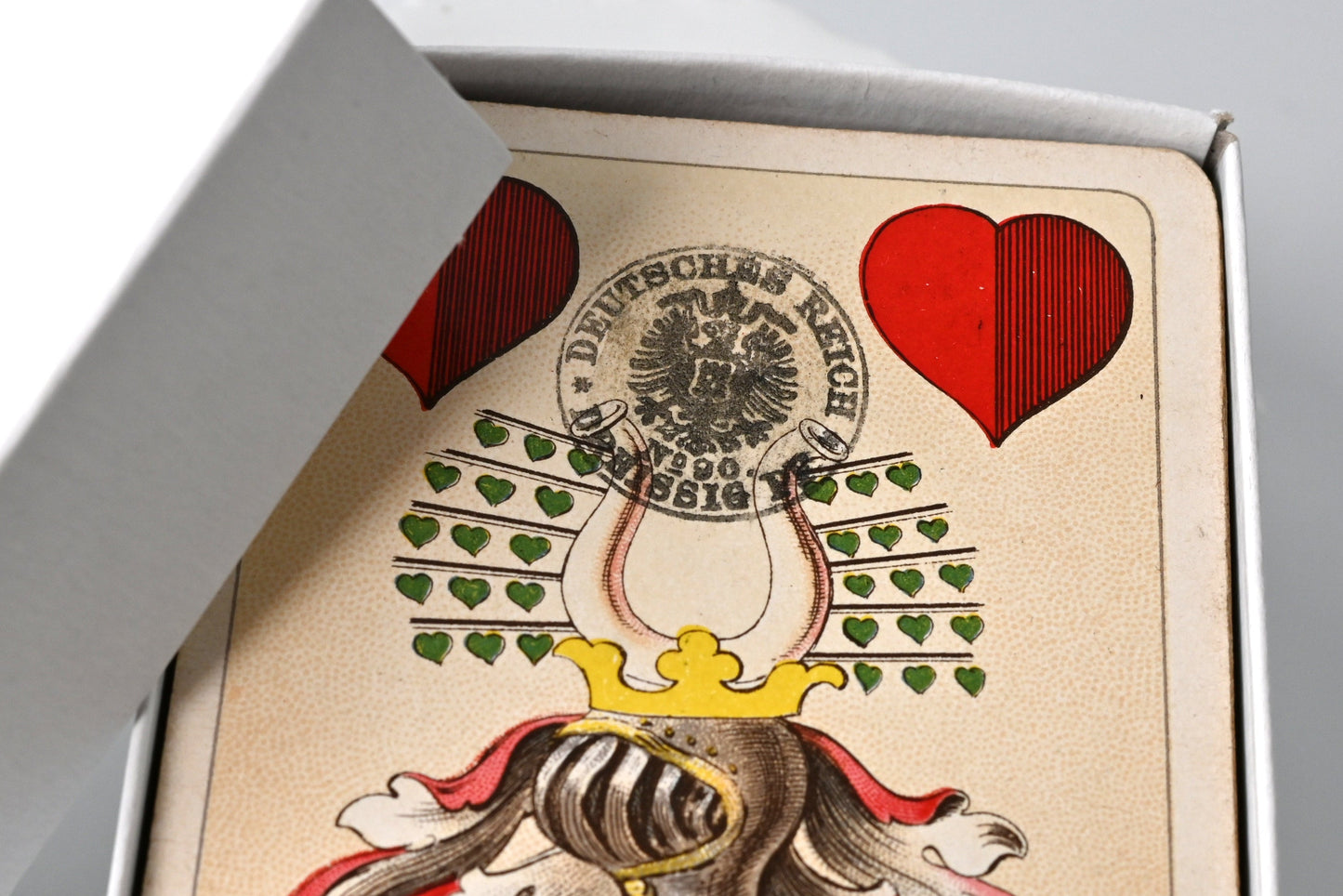 Altenburg Skat Deck 1897 – Leipzig Skat Card with Gilt Edges, German Suits, Carl Schneider & Co., 32 Cards, One-of-a-Kind – 1890s