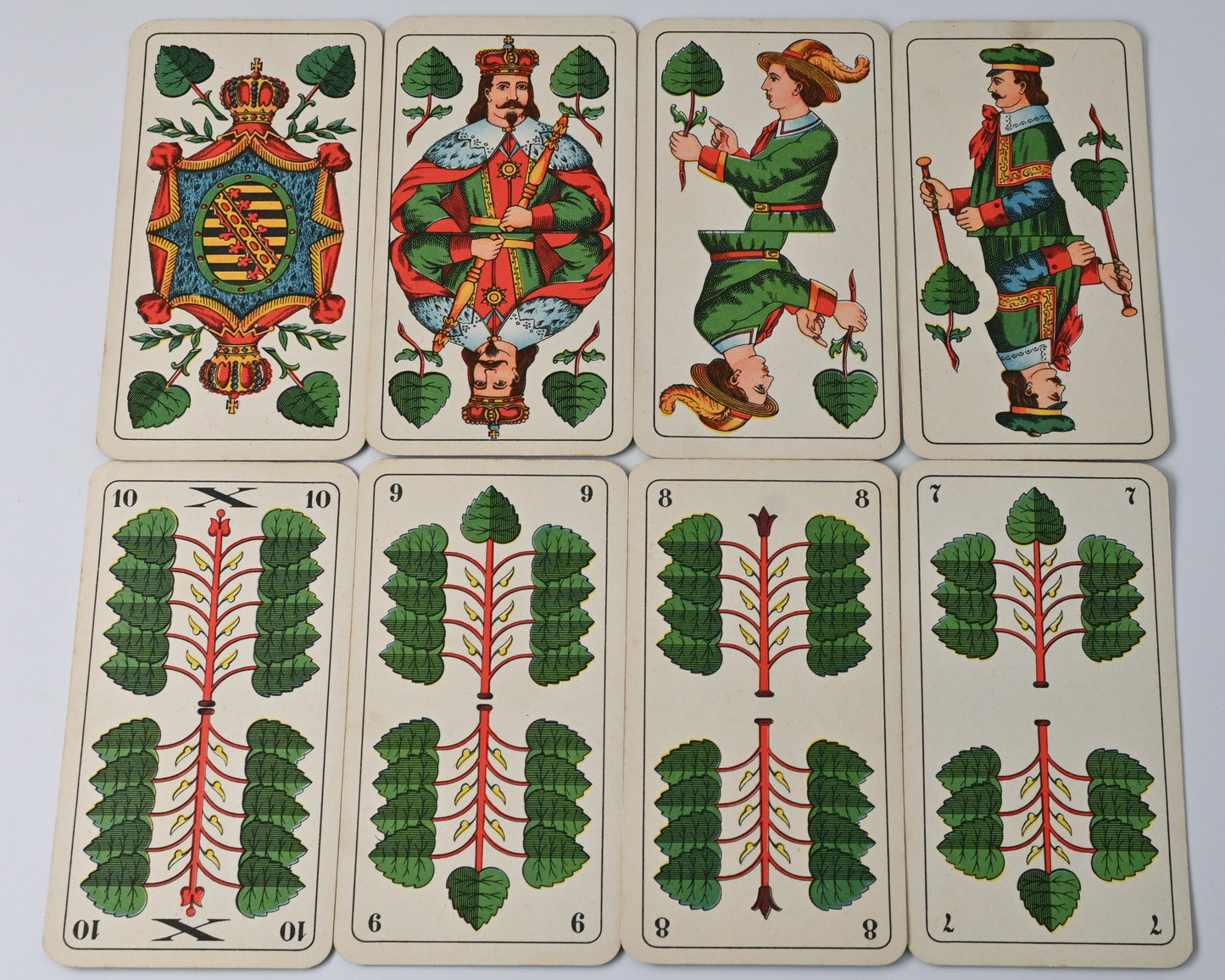 Skat Deck – Altenburger Playing Cards, Skat No. 30, Schwerter Pattern, Saxon Double Figure, German-suited Deck, One of a Kind – 1940s