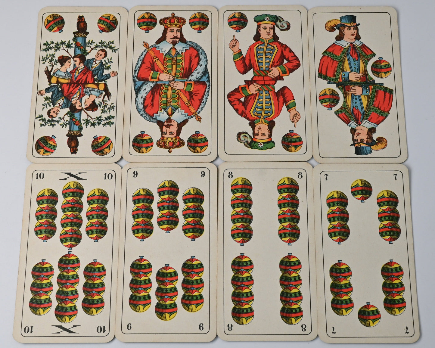Skat Deck – Altenburger Playing Cards, Skat No. 30, Schwerter Pattern, Saxon Double Figure, German-suited Deck, One of a Kind – 1940s