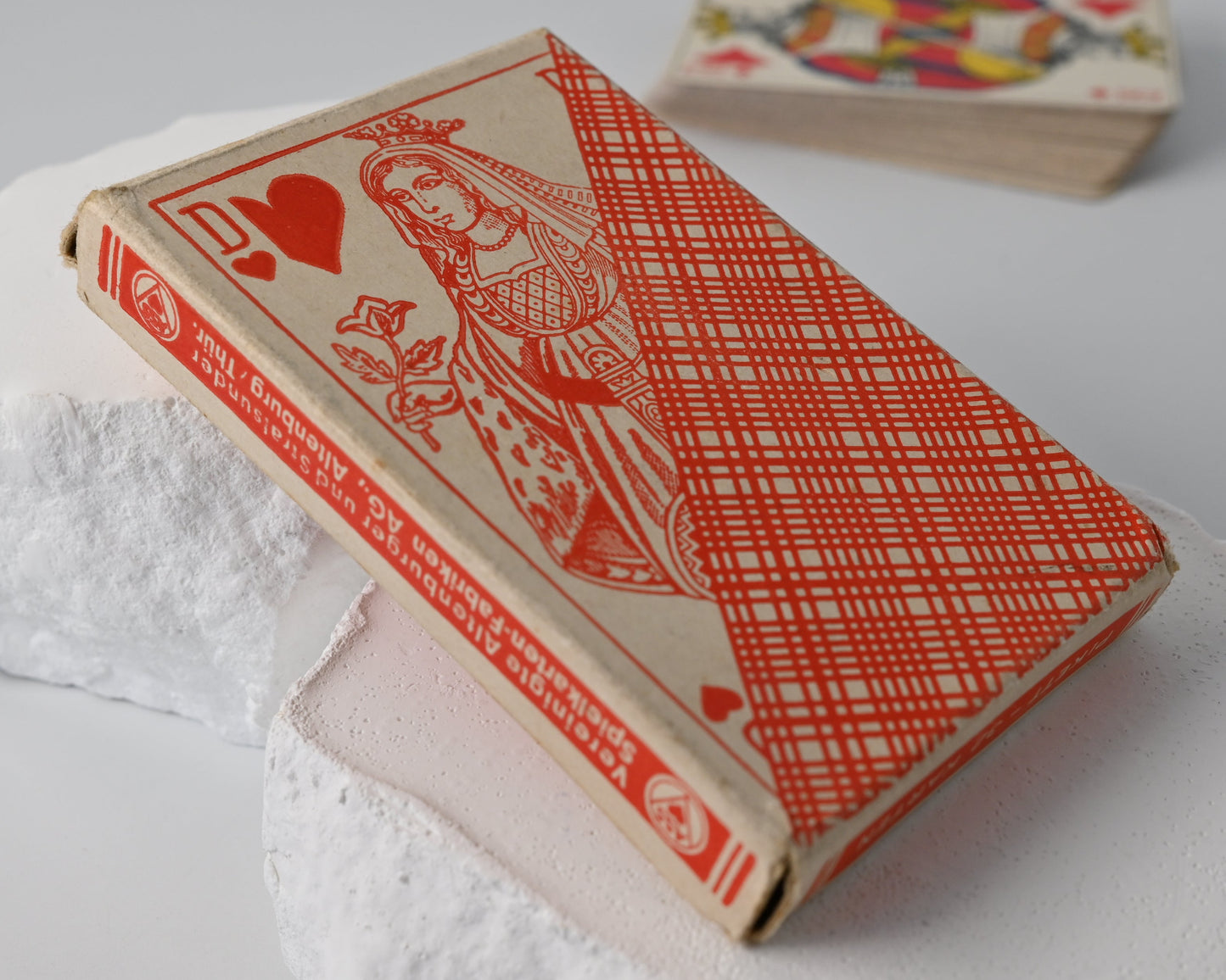 Piquet Kartenspiel, Altenburger Spielkarten, Feinste Piquet Nr 12, französisches Blatt, Einzelstück, 1930er Jahre