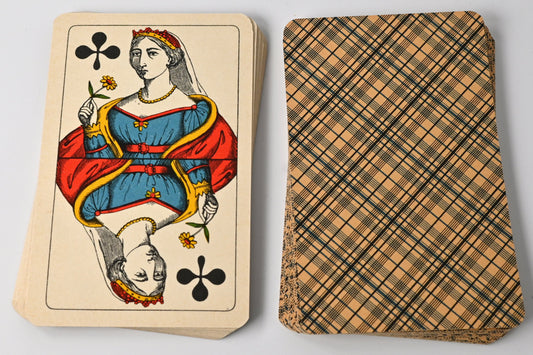 Piquet-Kartenspiel – J. Müller & Cie Schaffhausen, Cartes Fines, Schweizer Spielkarten, Einzelstück – 1920er Jahre