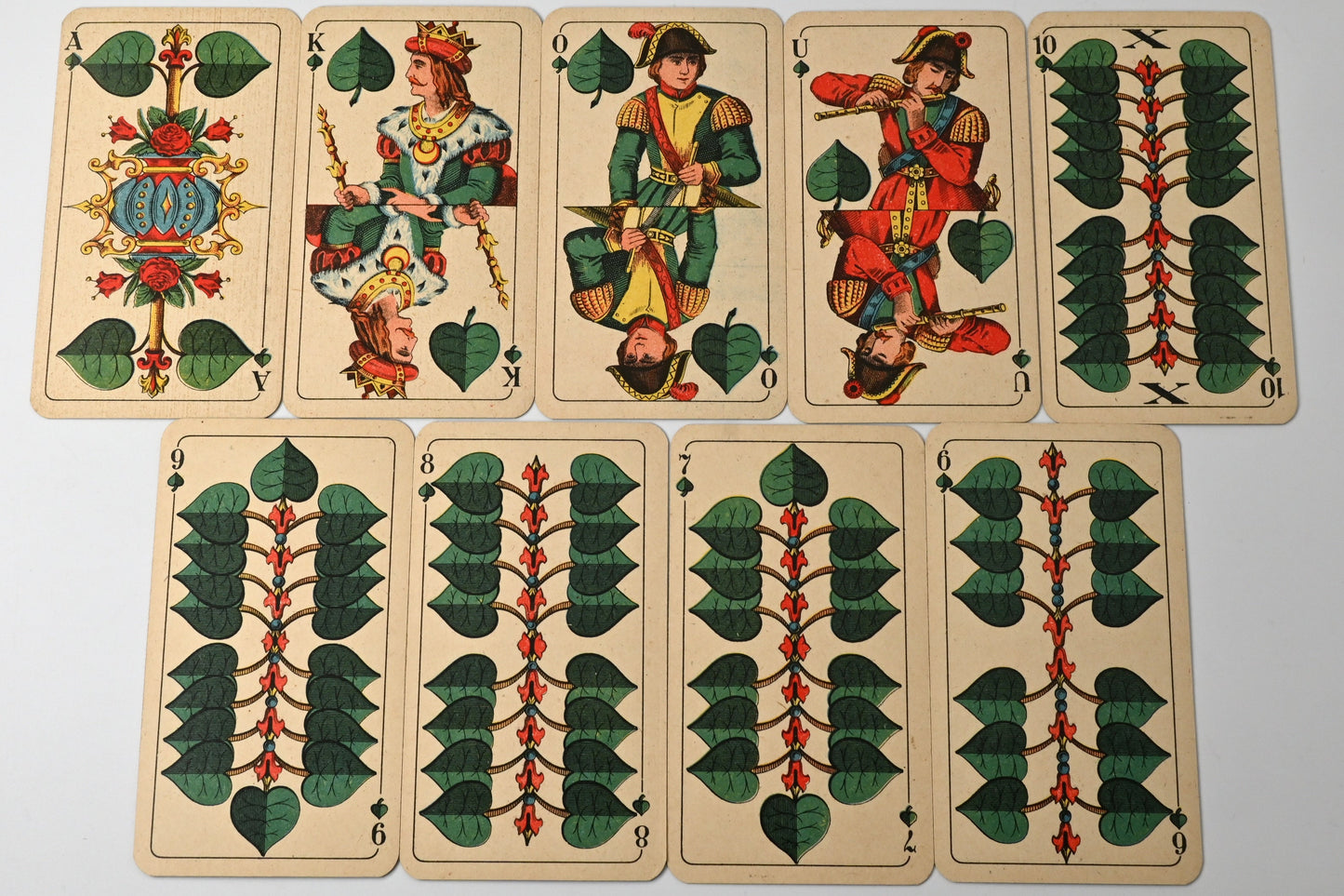 Tarock-Spielkarte Nr. 11 – Altenburger Spielkartenfabrik, bayerisches Doppelbild, Schafkopf/Tarock, Einzelstück – 1940er Jahre