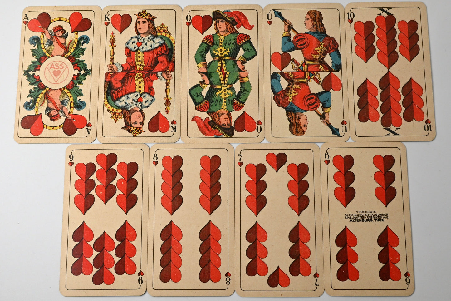 Tarock-Spielkarte Nr. 11 – Altenburger Spielkartenfabrik, bayerisches Doppelbild, Schafkopf/Tarock, Einzelstück – 1940er Jahre