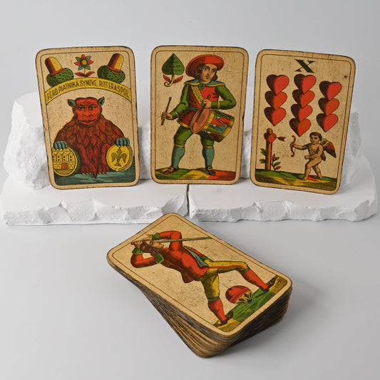 Skatspiel – Ferd. Piatnik & Söhne, böhmisches / Prager Bild, deutsches Blatt, Einzelstück – ca. 1920er Jahre