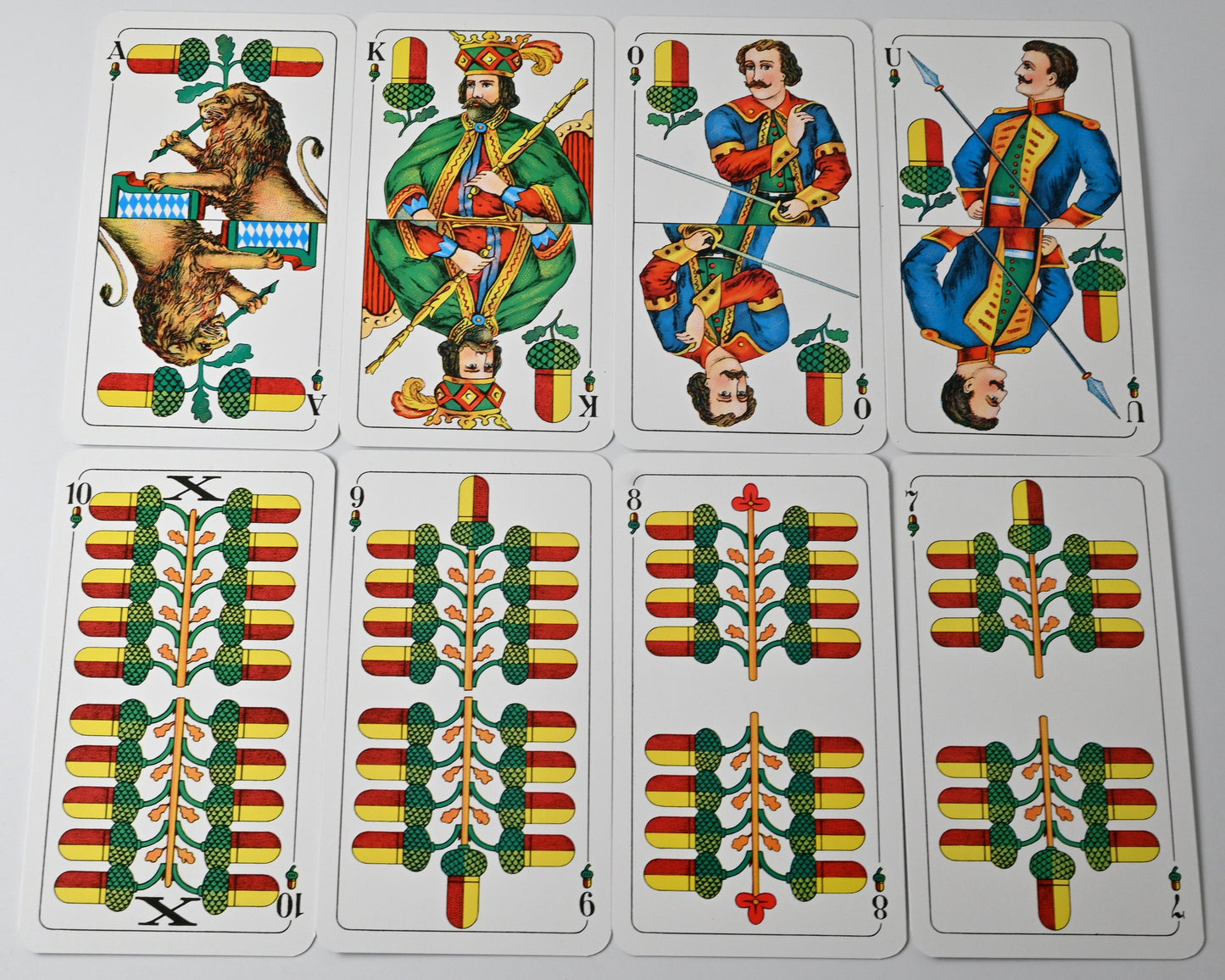 Vintage Skat Playing Cards – Altenburg DDR, Franconian Double Image, German Suited Deck, Single Piece – 1980s