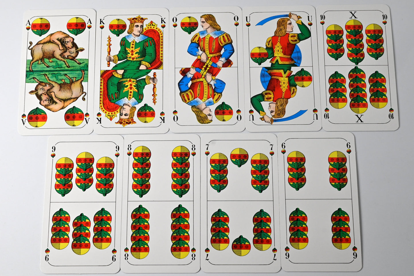 Ancien Jeu De Cartes Schafkopf/Tarot Par Schmid FX – Sans Boîte, état Taché