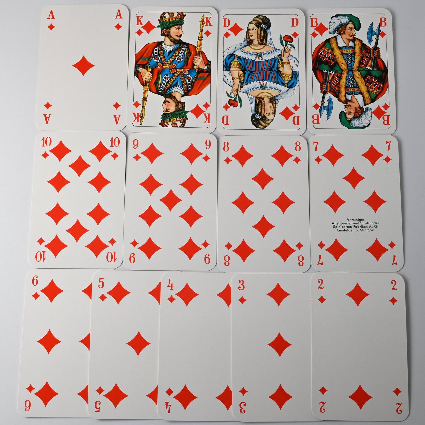 Rummy Playing Cards, 2 Decks in Wooden Box, Altenburger Playing Cards, for Bridge, Canasta, Poker, 1950s Vintage