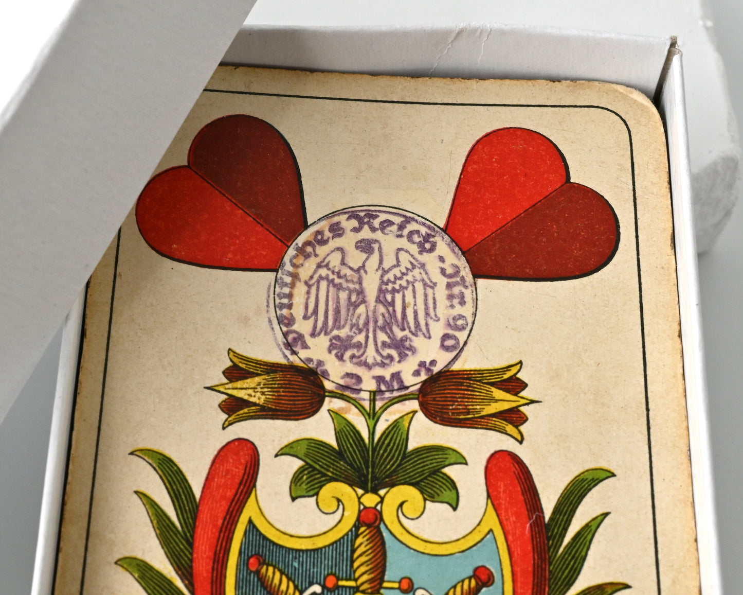 Antique Skat Playing Cards – VSS Altenburg “Superfine Schwerdter Deck”, Saxon Pattern, Salem Gold Advertising – c.1900