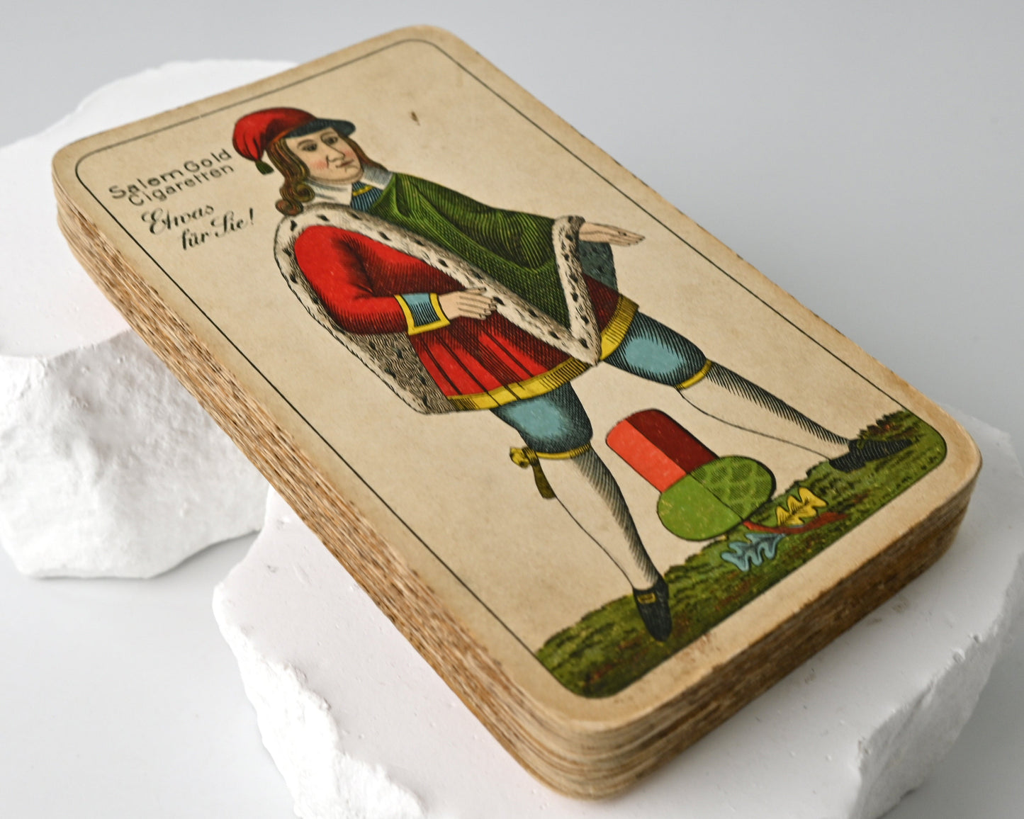 Antique Skat Playing Cards – VSS Altenburg “Superfine Schwerdter Deck”, Saxon Pattern, Salem Gold Advertising – c.1900