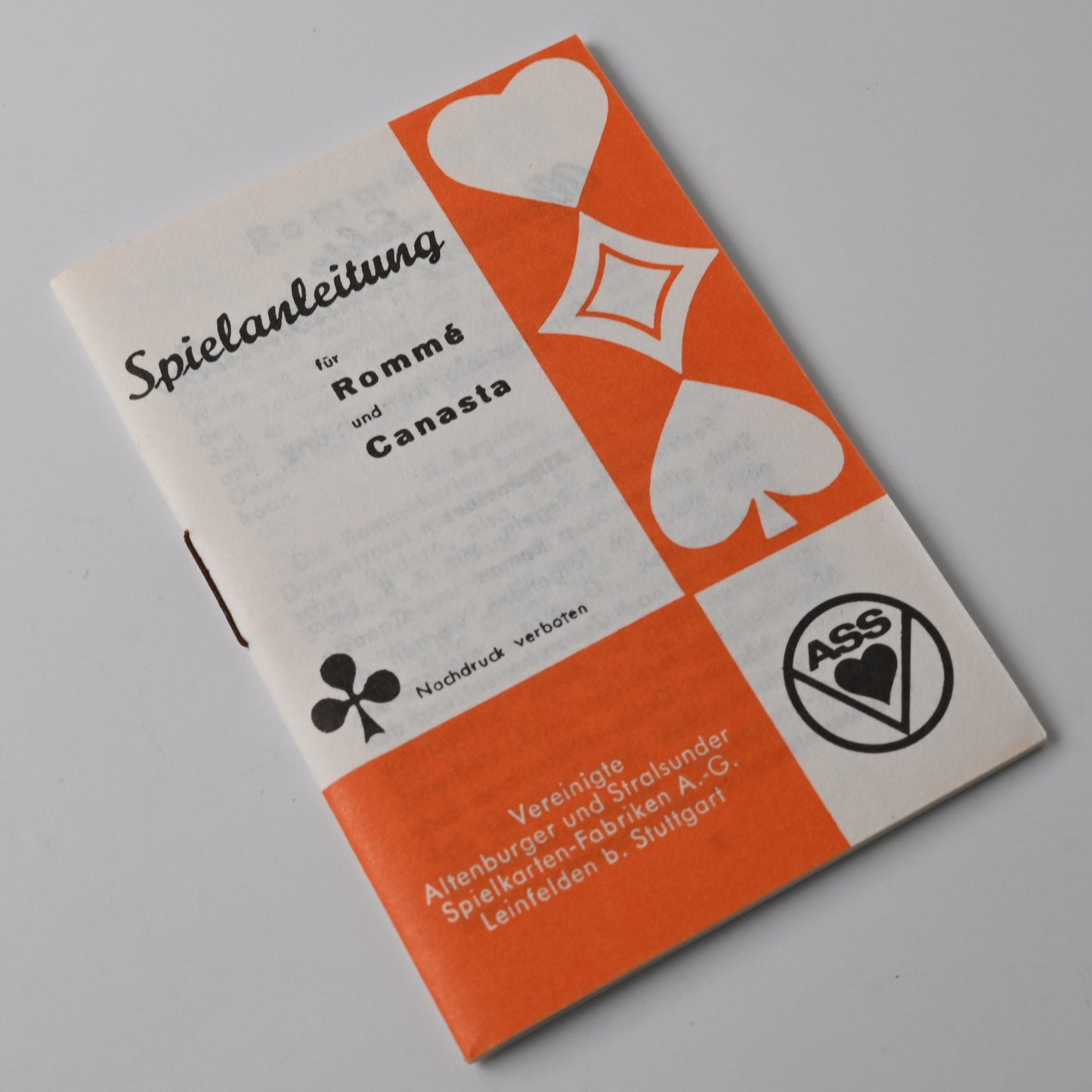 Kartenspiel in Holzbox, 2 Kartendecks, Altenburger Spielkarten, Rommé, Bridge, Poker, Canasta, Einzelstück, 1960er Jahre