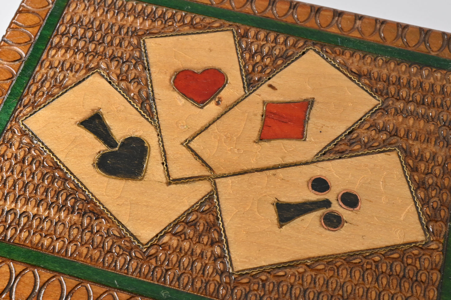 Playing Cards in Wooden Box, 2 Decks, Altenburger Playing Cards, Rococo Design, Rummy, Bridge, Poker, Canasta, 1970s