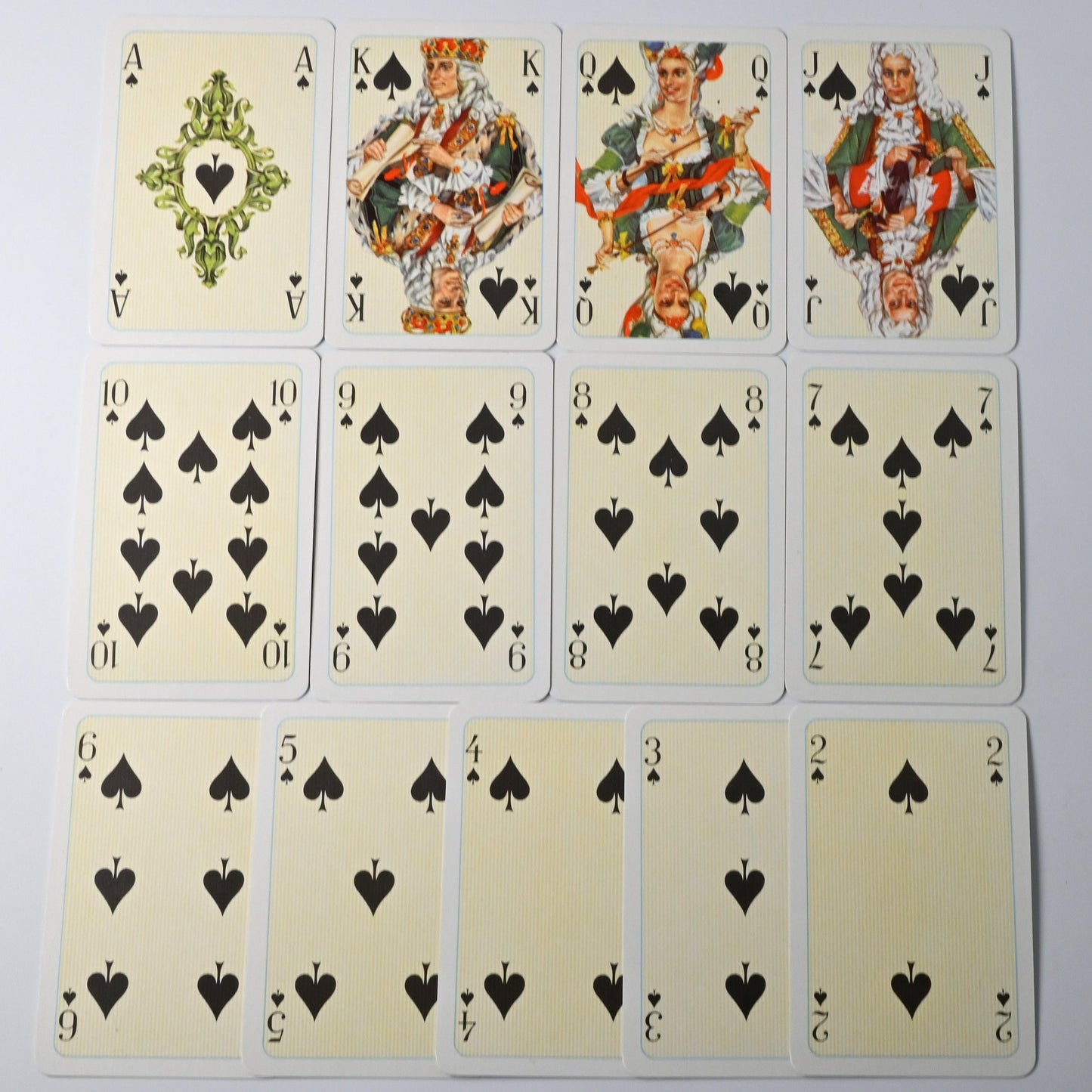 Playing Cards in Wooden Box, 2 Decks, Altenburger Playing Cards, Rococo Design, Rummy, Bridge, Poker, Canasta, 1970s