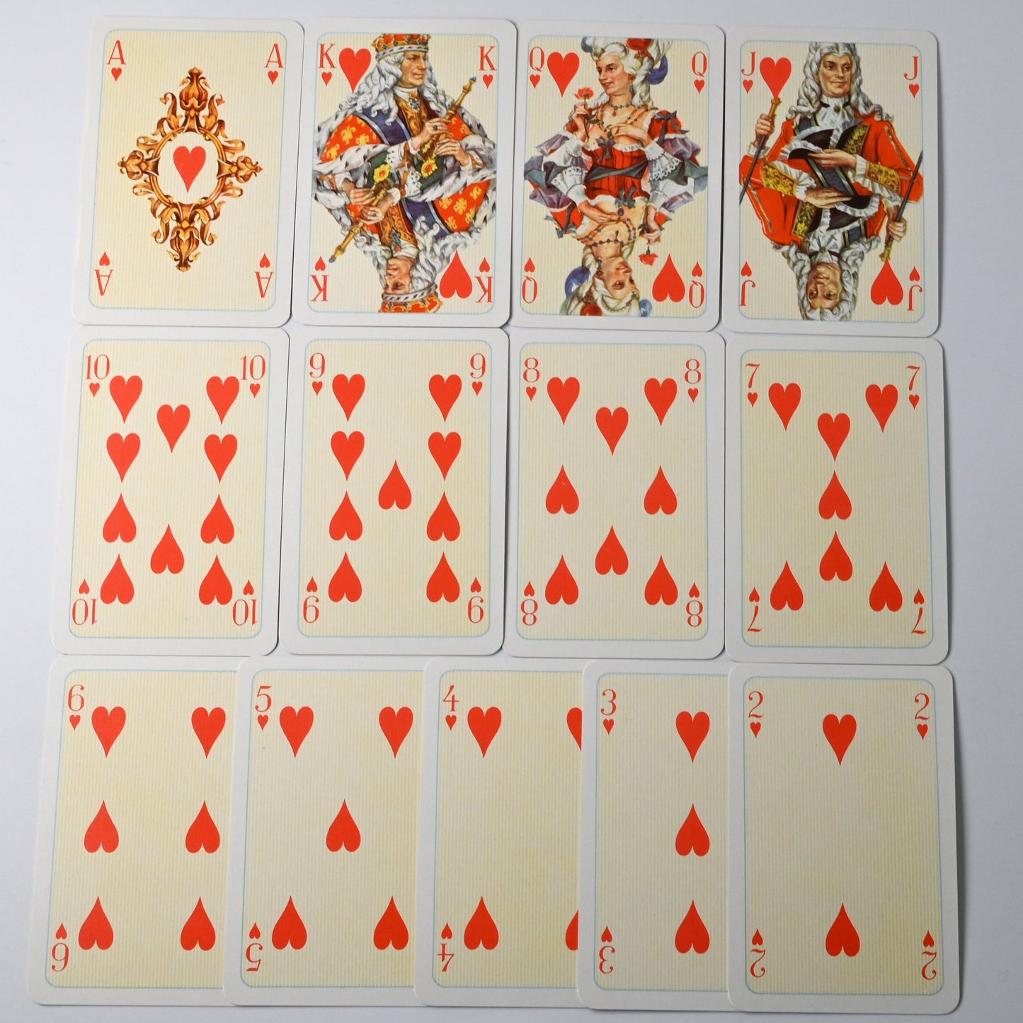 Playing Cards in Wooden Box, 2 Decks, Altenburger Playing Cards, Rococo Design, Rummy, Bridge, Poker, Canasta, 1970s