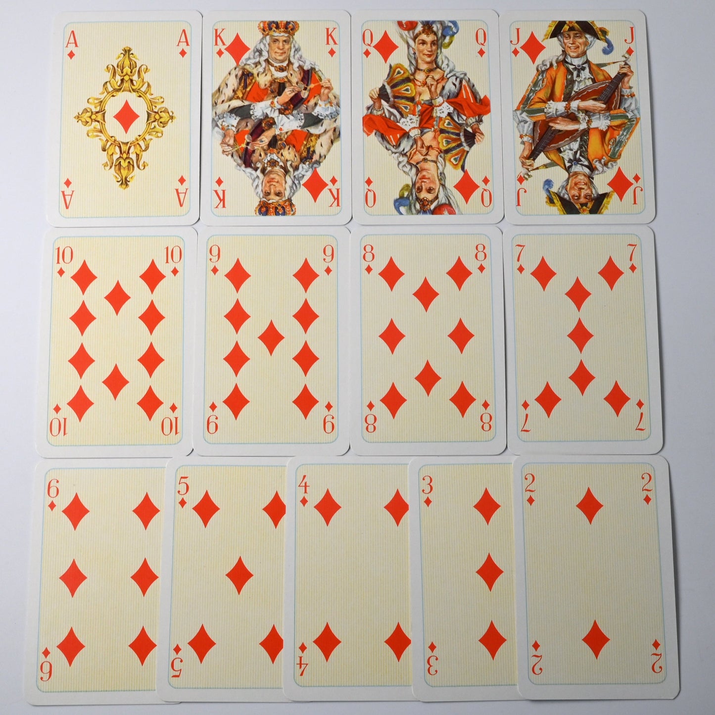 Playing Cards in Wooden Box, 2 Decks, Altenburger Playing Cards, Rococo Design, Rummy, Bridge, Poker, Canasta, 1970s