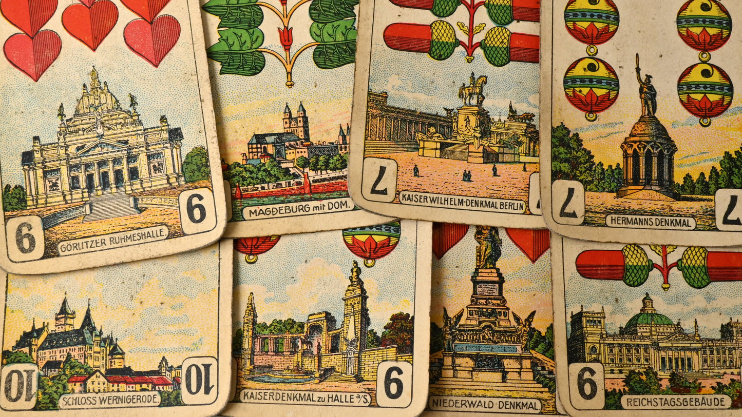 Skat Deck – Ludwig & Schmidt Halle, German-suited Preußisches Doppelbild, Imperial Germany, One-of-a-Kind – 1900s
