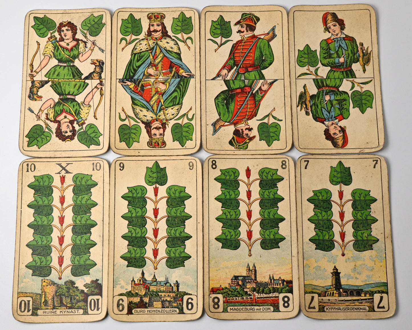 Skat Deck – Ludwig & Schmidt Halle, German-suited Preußisches Doppelbild, Imperial Germany, One-of-a-Kind – 1900s