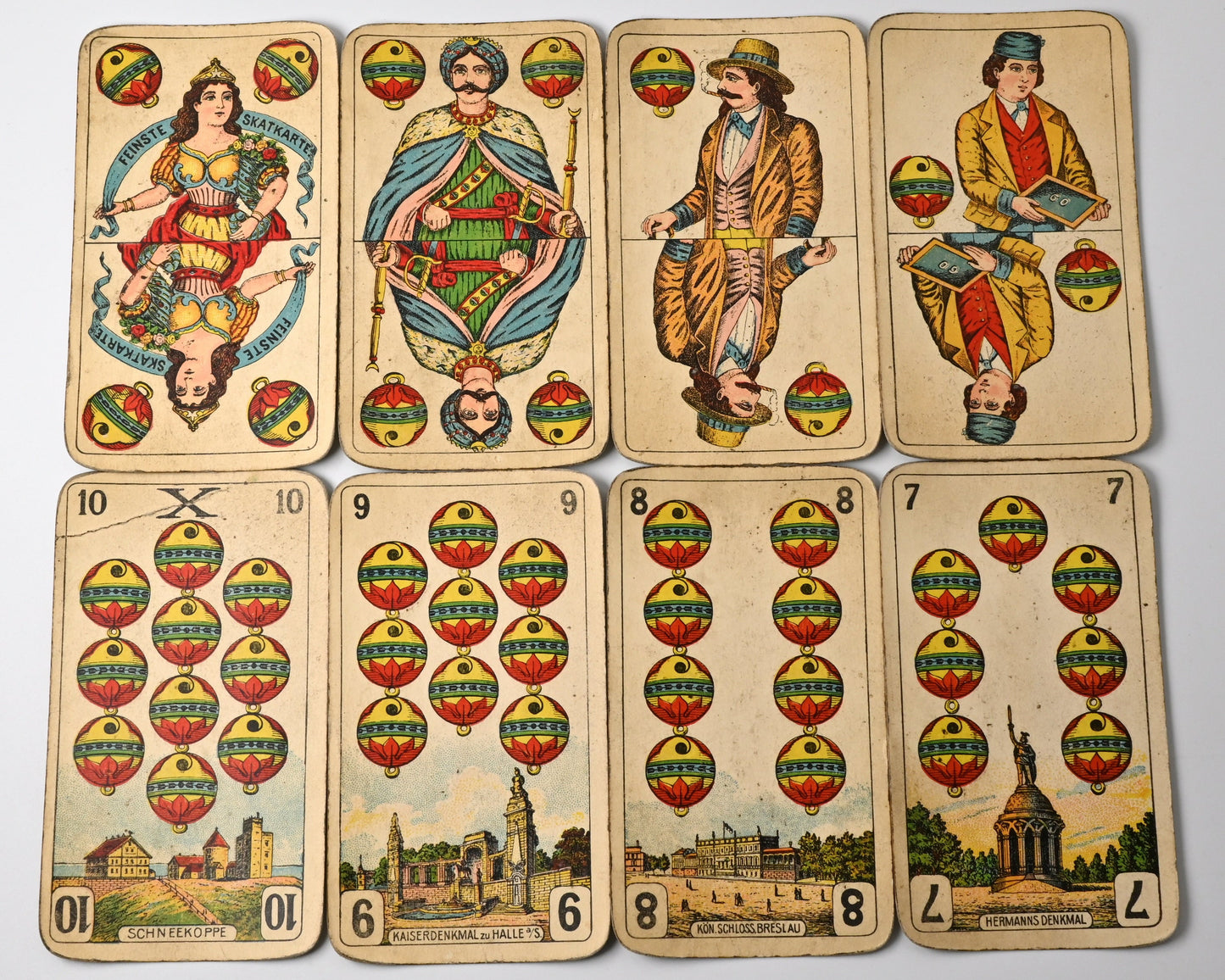 Skat Deck – Ludwig & Schmidt Halle, German-suited Preußisches Doppelbild, Imperial Germany, One-of-a-Kind – 1900s