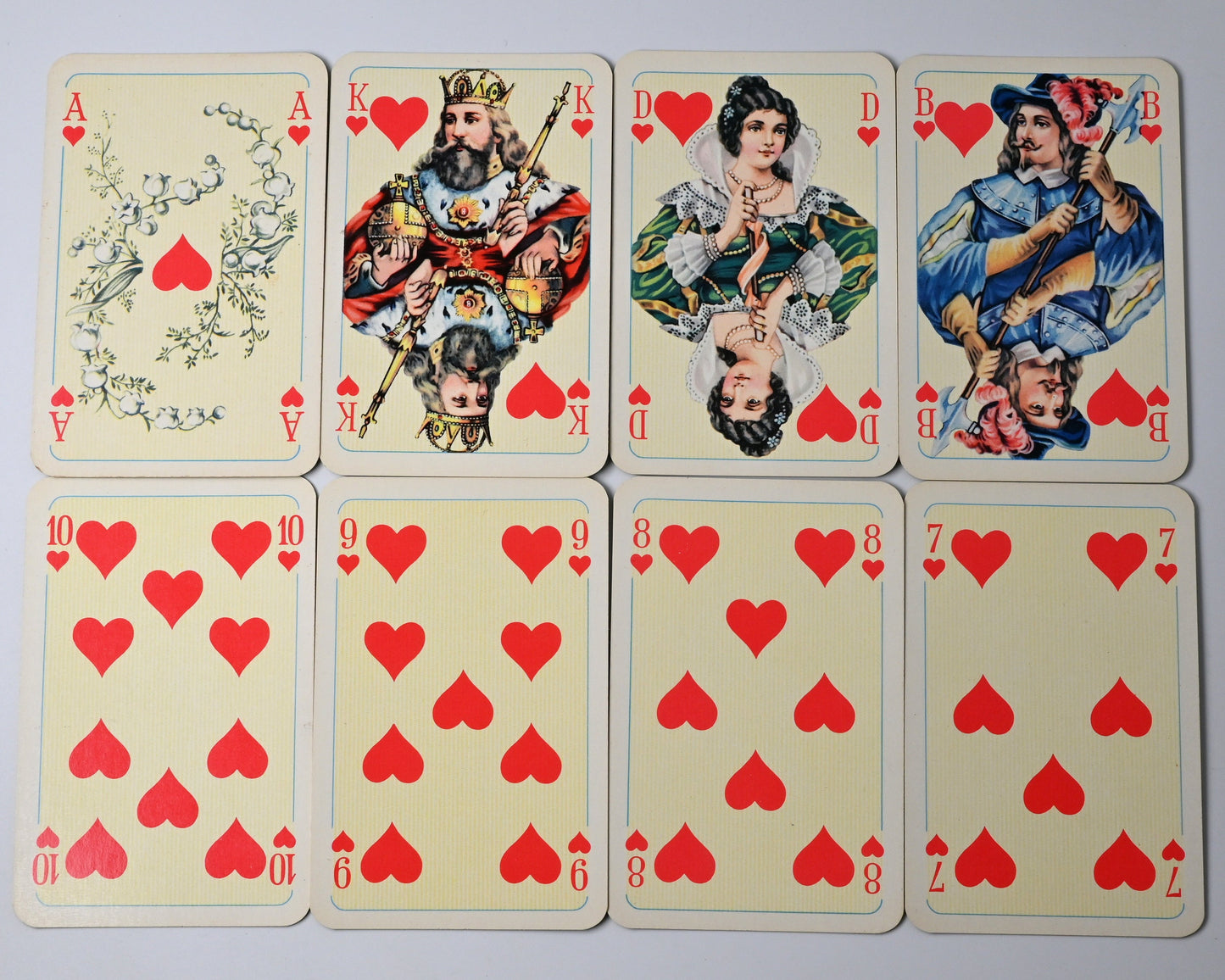 Skat Deck, VEB Altenburger Playing Cards DDR, Salon Deck No. 66, French Suited Cards, One of a Kind, 1960s